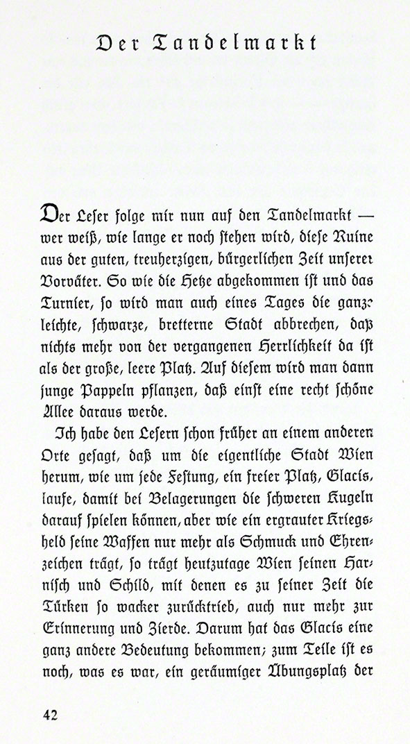 Adalbert Stifter, Aus dem alten Wien
