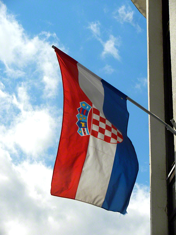 Lepoglava, kroatische Fahne