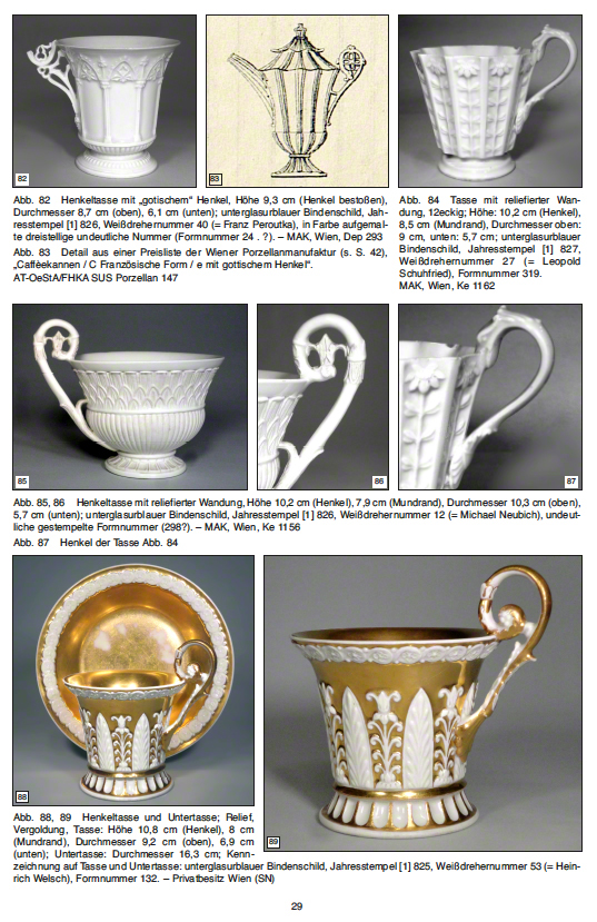 Wiener Porzellan Biedermeier Tafelservice