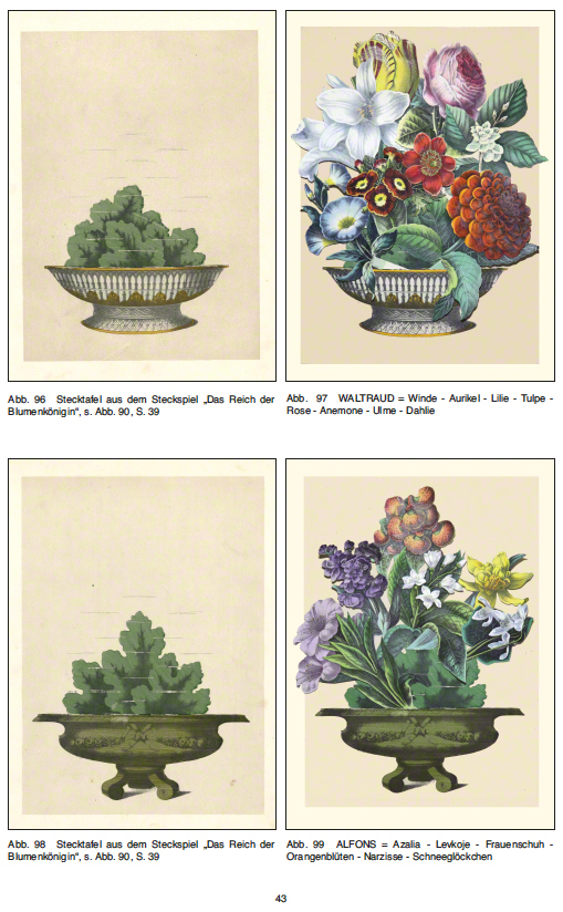 Porzellan Blütenrätsel Blumensprache