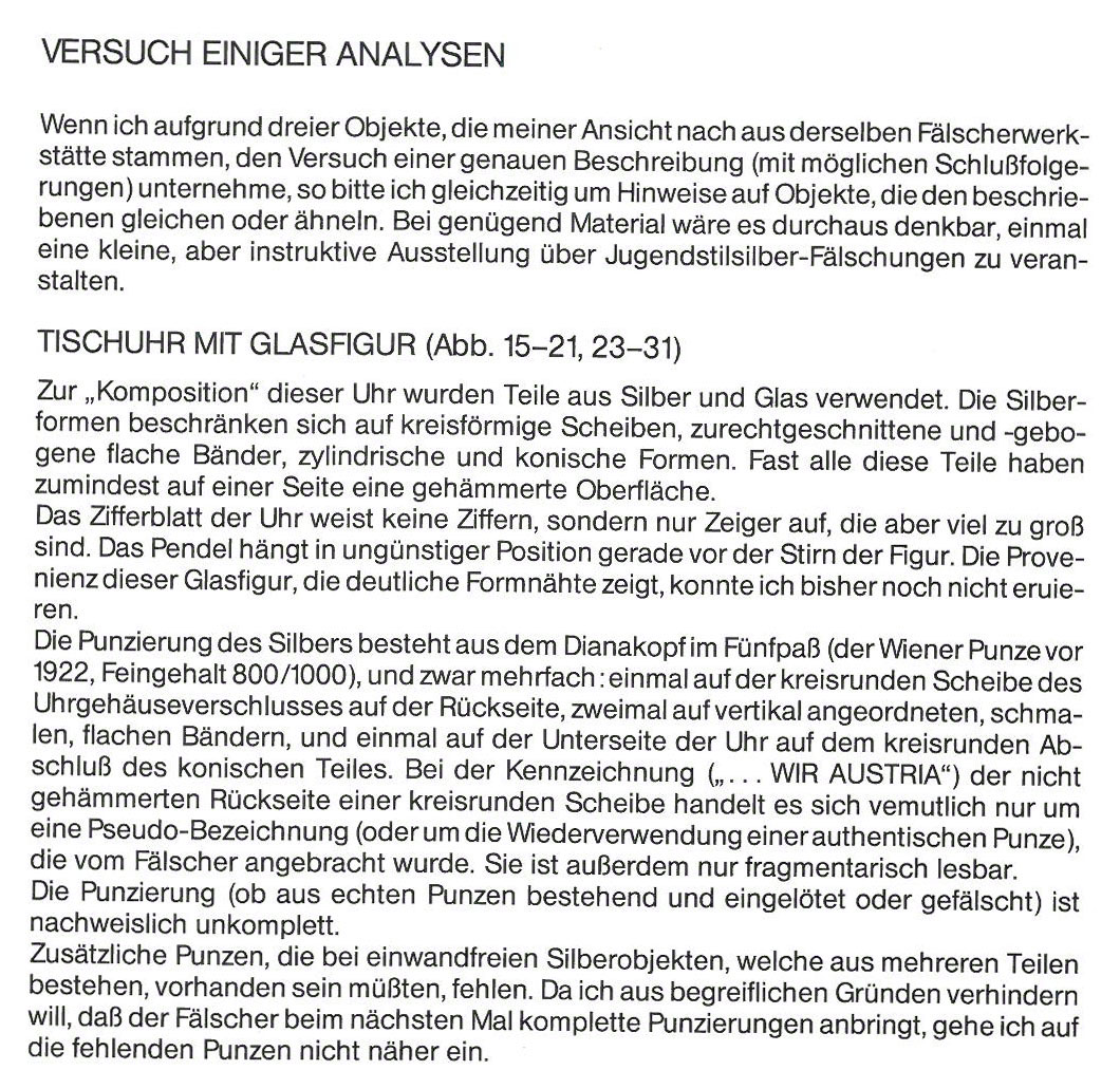 1980-Wiener Jugendstilsilber Fälschung