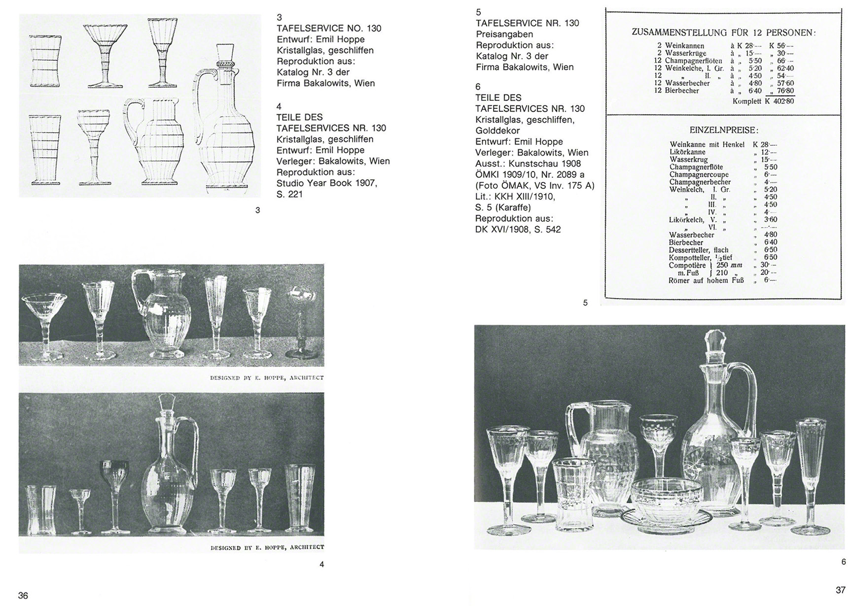 Glas mit Schliff 1905-1925