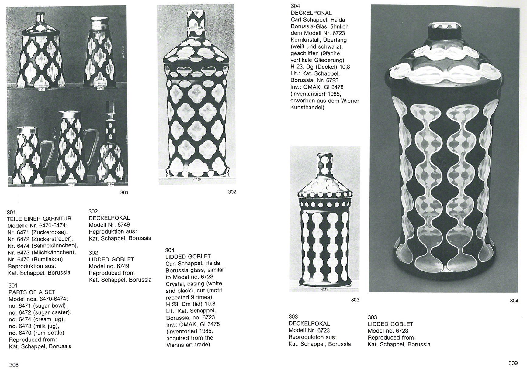 Glas mit Schliff 1905-1925