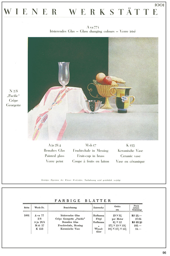 Wiener Werkstätte Katalog 1928